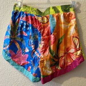 NWT Farm Rio Mixed Print Nylon Lined Shorts Size M